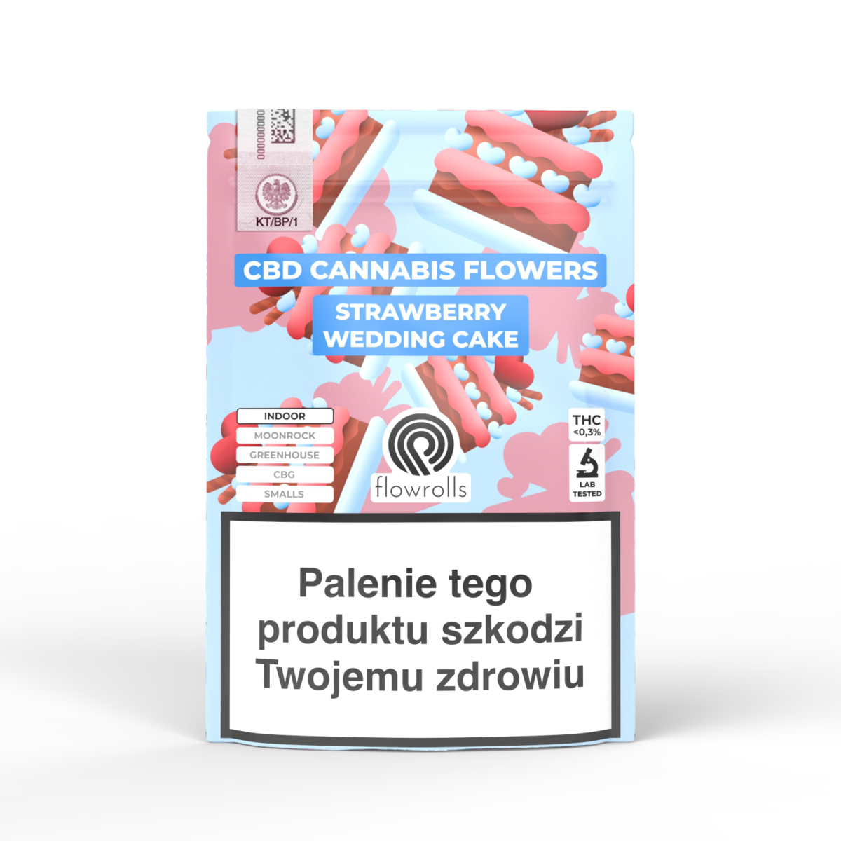 Strawberry Wedding Cake susz konopny CBD z akcyzą - obrazek 2