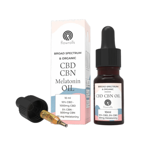 Olejek Konopny Broad Spectrum CBD 10% + CBN 5% + Melatonina