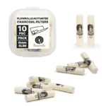 Filterki Węglowe Flowrolls 6mm Białe - 10szt